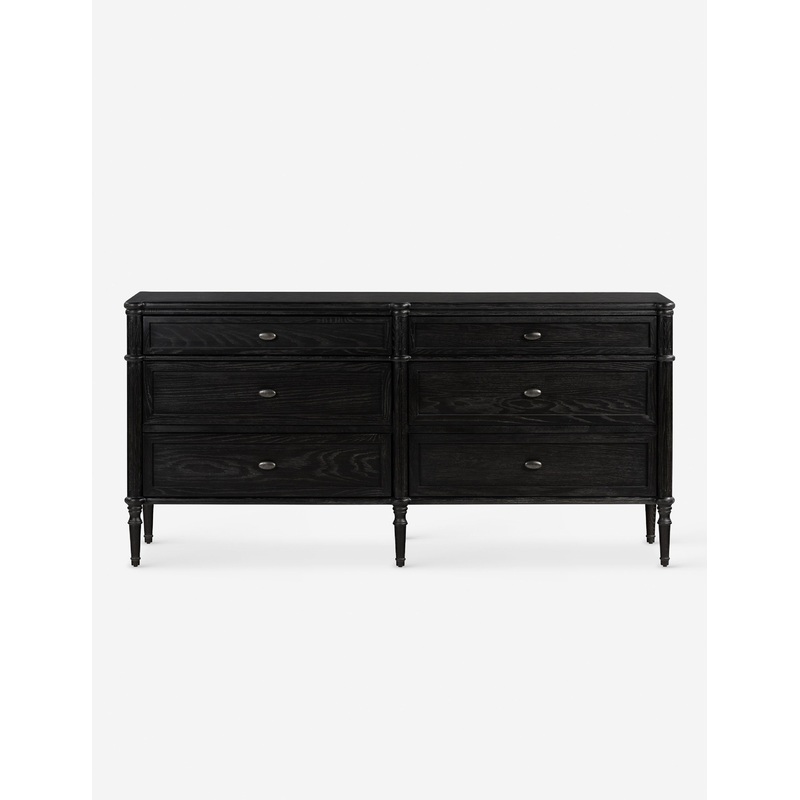 Delancey 6-Drawer Dresser Black