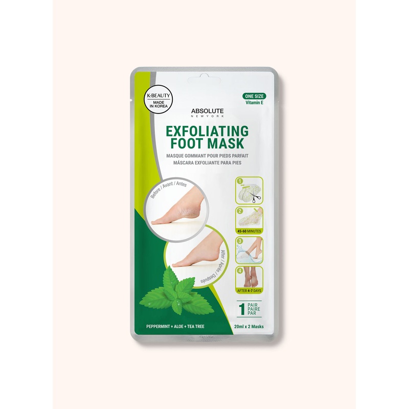 Exfoliating Foot Mask || Peppermint + Aloe + Tea Tree A613 Peppermint + Aloe + Tea Tree