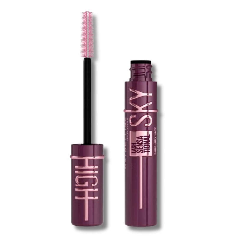 Maybelline Lash Sensational Sky High Volumizing and Thickening Eyelash Lengthening Mascara – Burgundy Haze