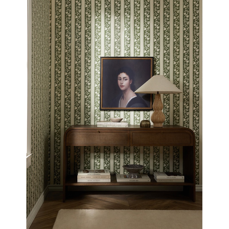 Pome Stripe Wallpaper by Sarah Sherman Samuel Olive