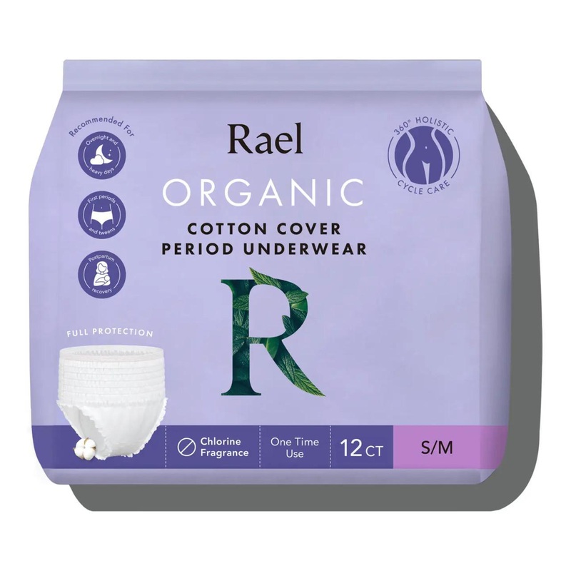 Rael Organic Cotton Disposable Period Underwear  S/M
