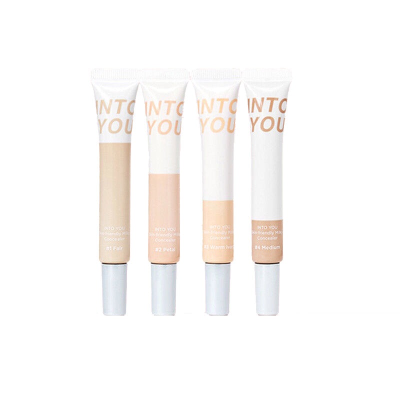 INTO YOU Concealer Skin-Friendly Soft Moisturizing Acne Marks Freckles Dark Circles  10g #1 Ceramic White