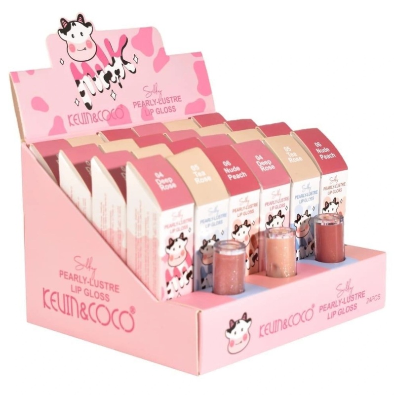 Kevin & Coco Pearly-Lustre Lip Gloss 4-6 – Wholesale Display 24 Units (KC248278)