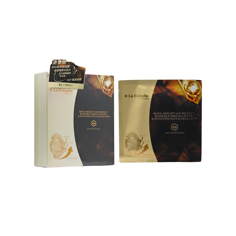 La Estephe Royal Beelift Age Protect 4D Double Thread Lifting & Sculpting Face Neck Mask 5pcs
