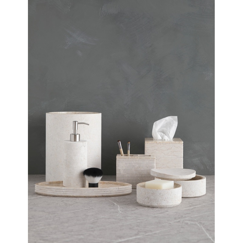 Limestone Bath Accessories by Kassatex Lotion Dispenser