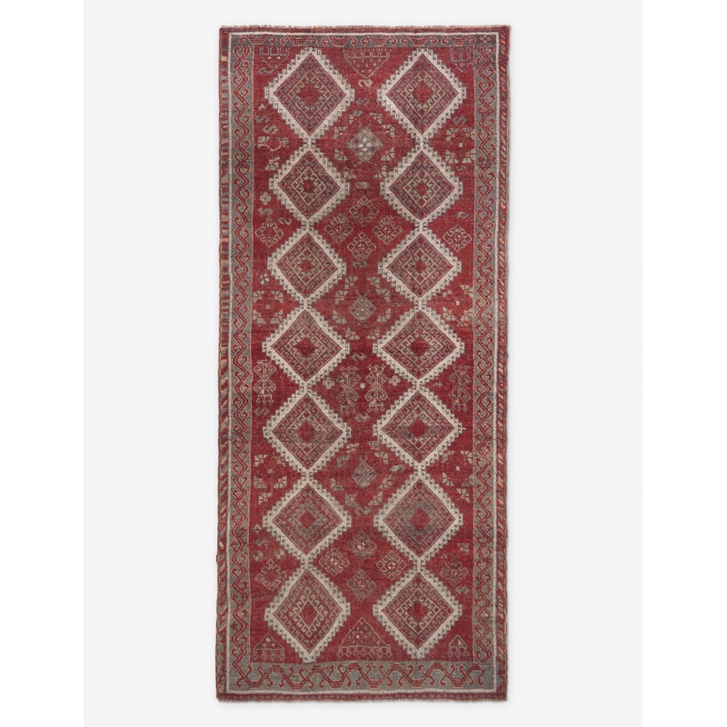 Vintage Turkish Hand-Knotted Wool Rug No. 234, 4’9″ x 11’2″