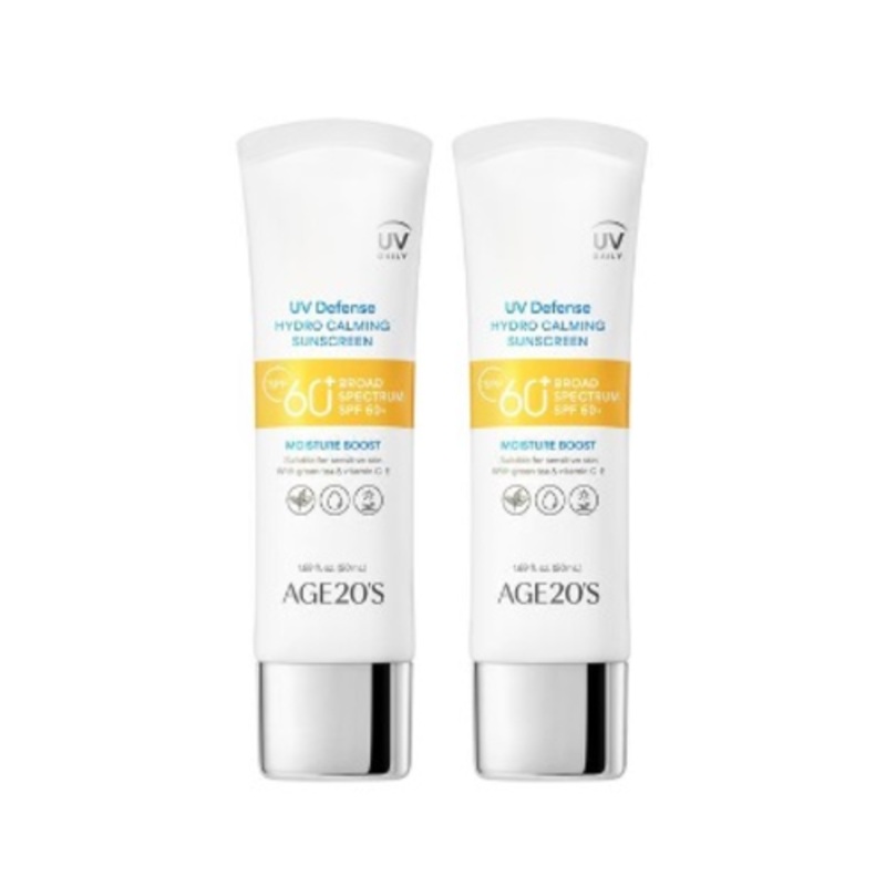 [AGE20’S] UV Defense Hydro Calming Sunscreen Twin Pack Set 50ml
