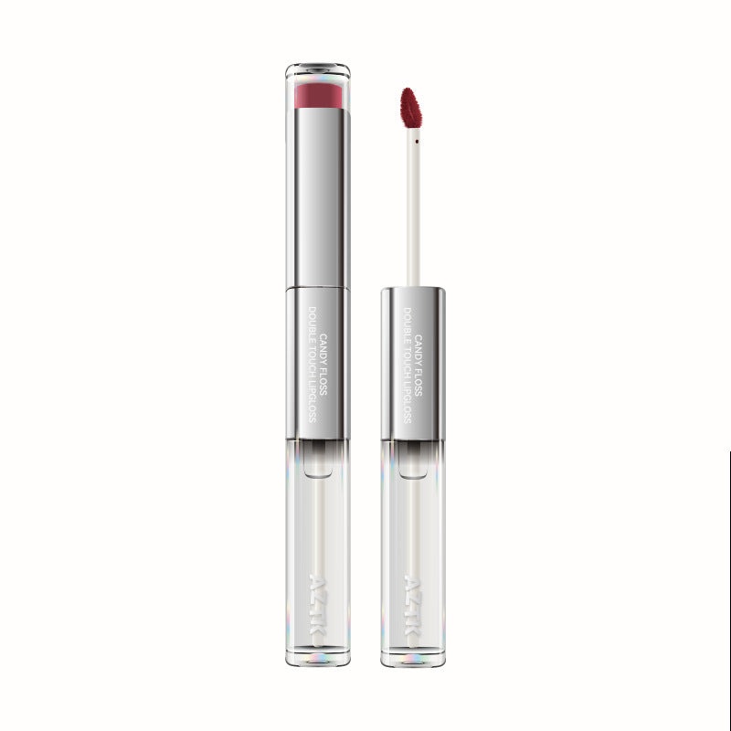 AZTK Long-Wear Dual-Ended Lip Gloss 1.7g+1.7g  01 Cinnamon Pink