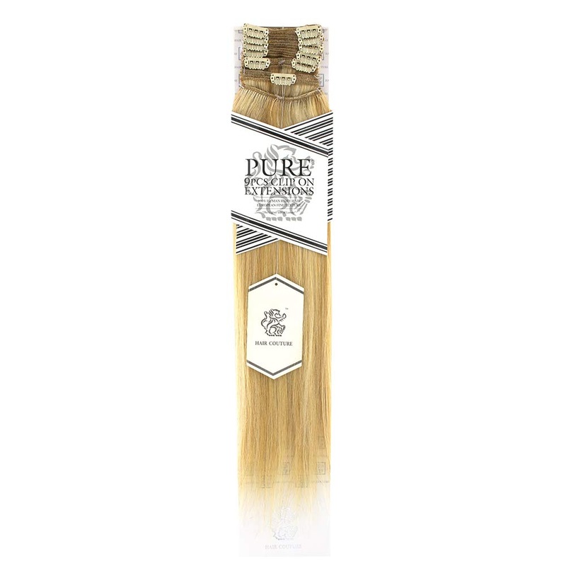 Hair Couture 9 Pc Pure Clip Cream 18″ 18/24