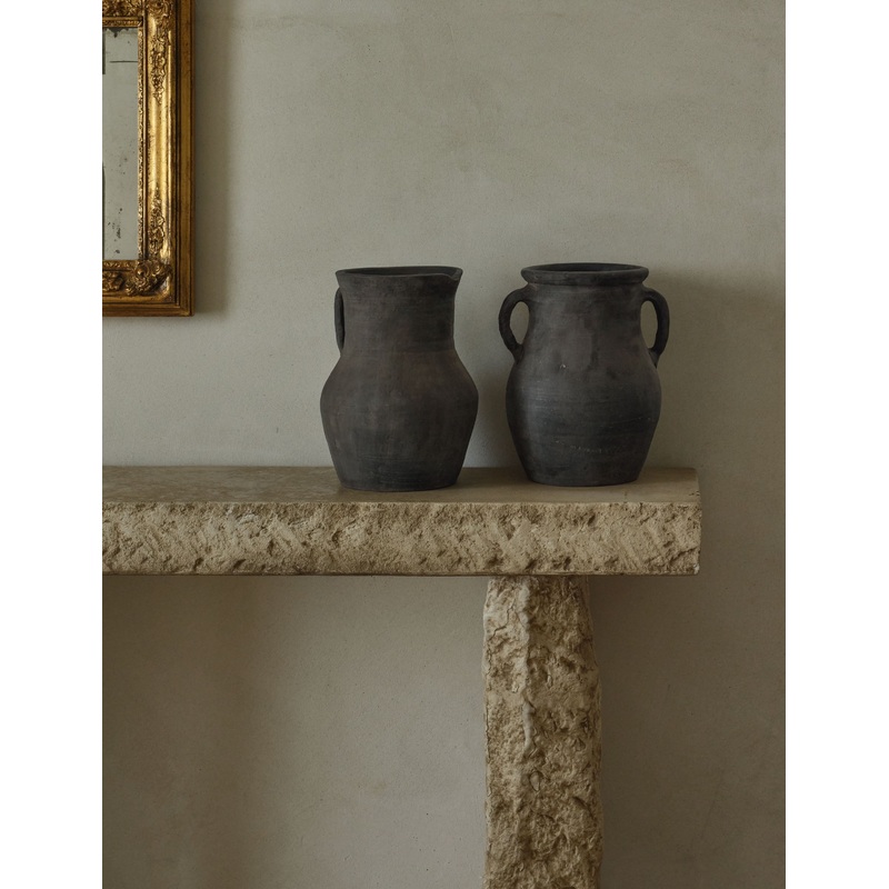 Rialto Terracotta Pitcher by Button Atelier x Co.House Designs Gray