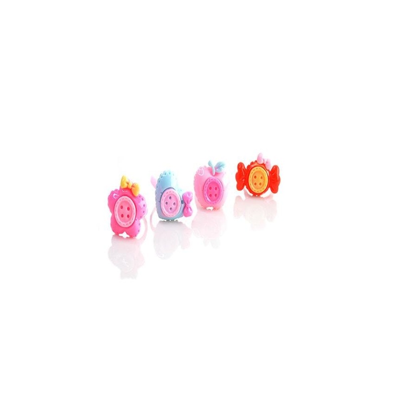 You Are As Cute As A Button Ring A. Star/Hot Pink