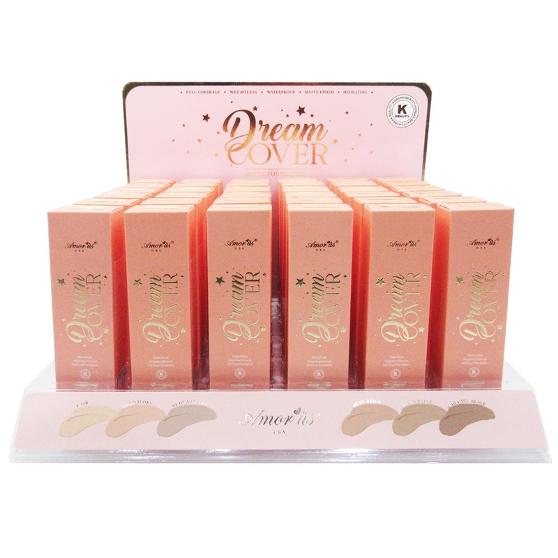Amor Us Dream Cover Matte Foundation – Wholesale Display 36 Units (CO-DCFD)