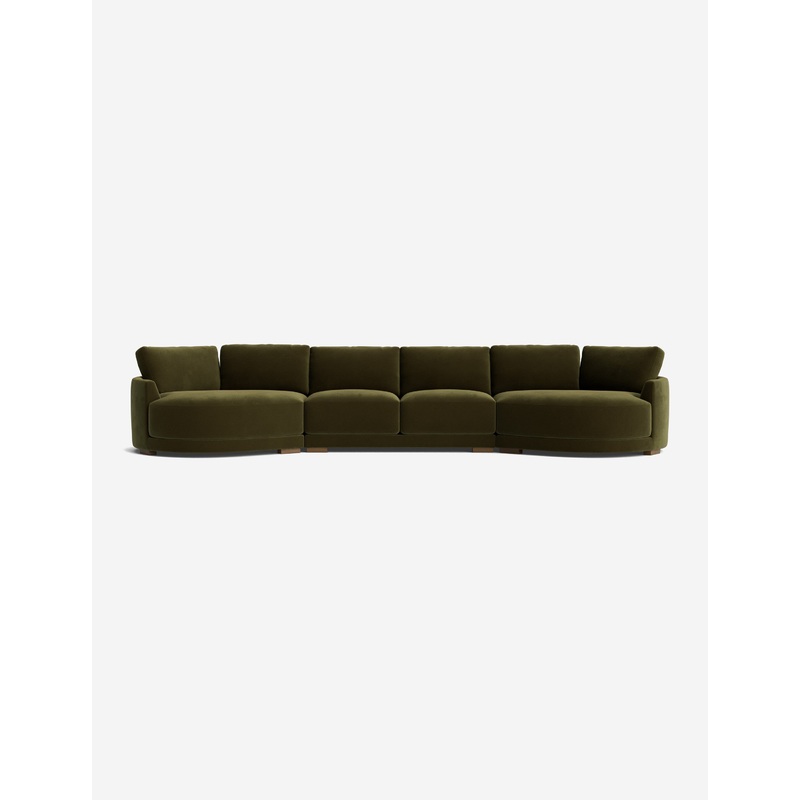 Hepburn Sectional Sofa White Boucle