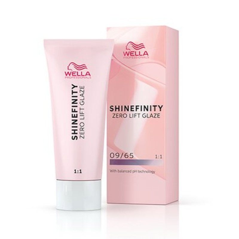 Wella Shinefinity Zero Lift Glaze Demi-Permanent Hair Color – 09/65 Very Light Blonde Violet Mahogany