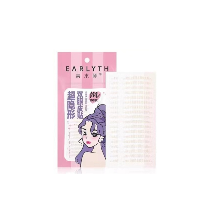 Earlyth Natural Invisible Seamless Lace Single-sided Puffy Eyes Double Eyelid Tape  S-short-narrow type