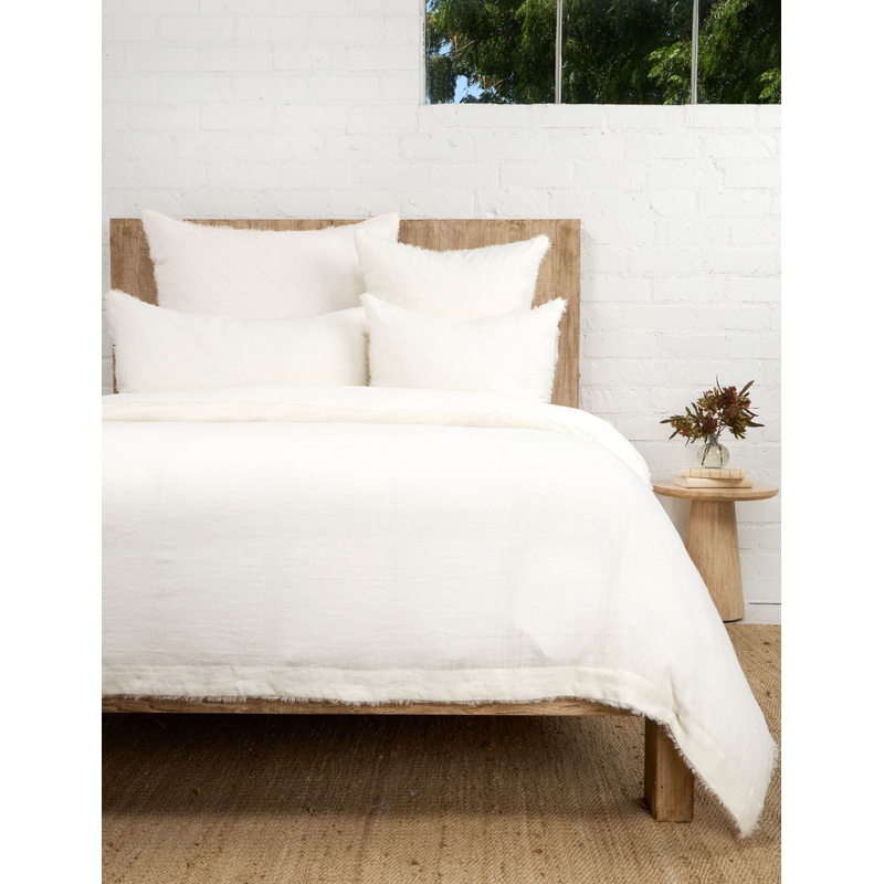 Hunter Linen Duvet Cover by Pom Pom at Home Cream Queen