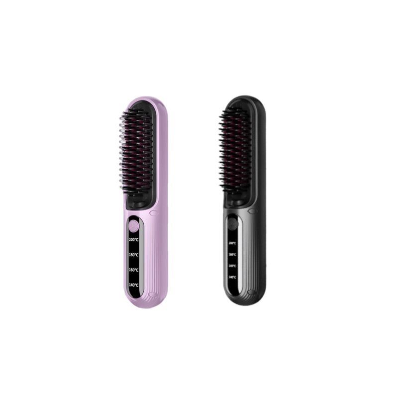 KONKA Cordless Negative Ion Hair Straightening Brush  PURPLE