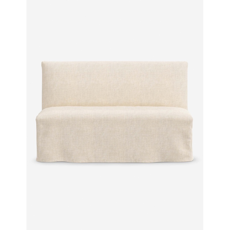 Haddan Slipcover Dining Bench Talc Linen