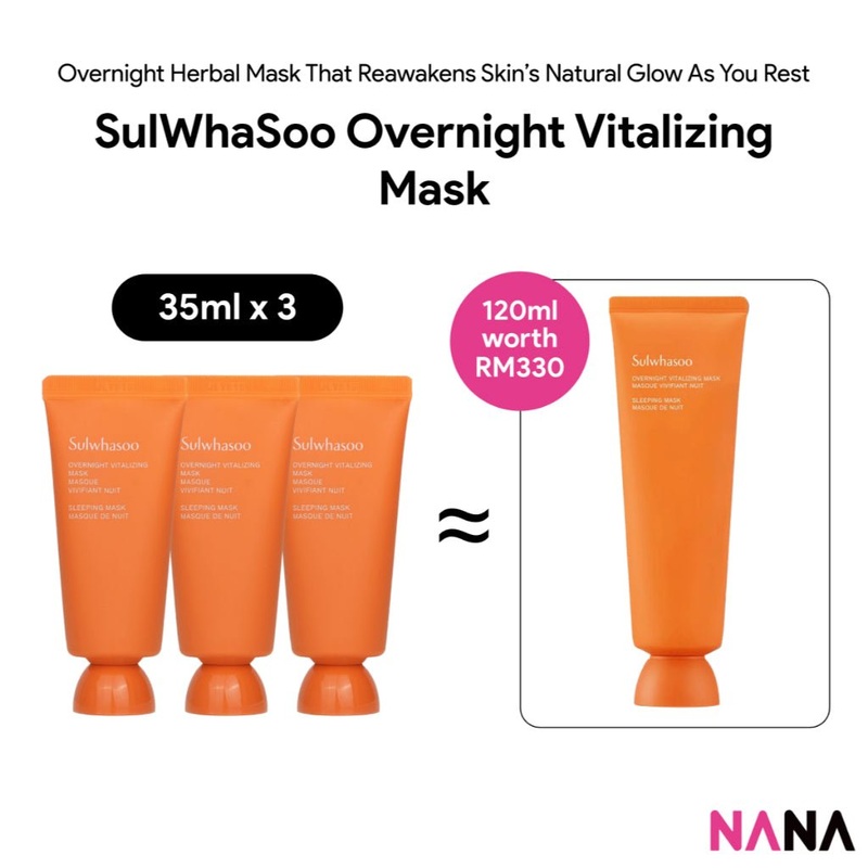 SulWhaSoo Overnight Vitalizing Mask Sample Pack (35ml x 3/2/1) 35ml x3