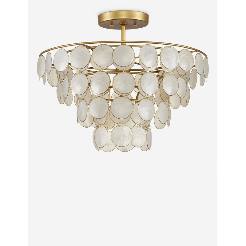 Tallents Semi-Flush Mount Light Capiz 20″Dia