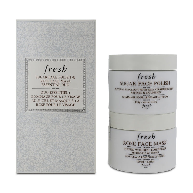 Fresh 100ml Rose Face Mask 125g Sugar Face Polish Set (Clearance)