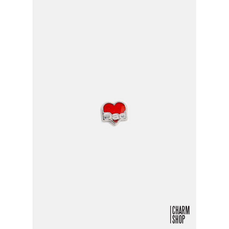 Red Heart “Dad” Locket Charm