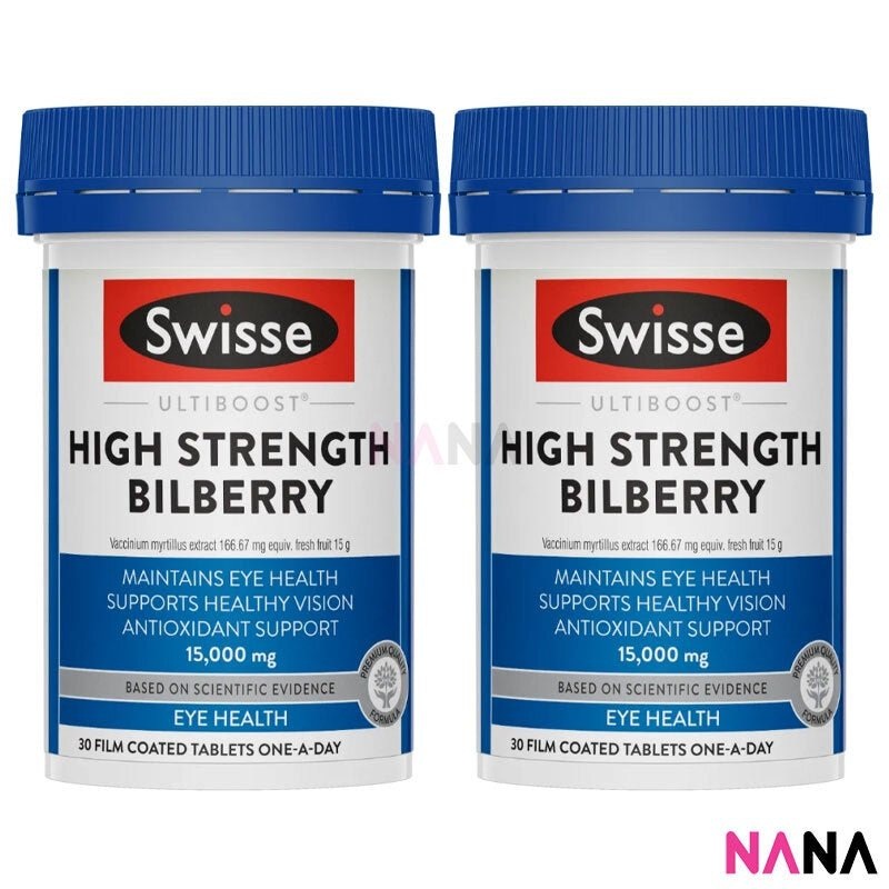 Swisse Ultiboost High Strength Bilberry 15000mg 30Tablets x2