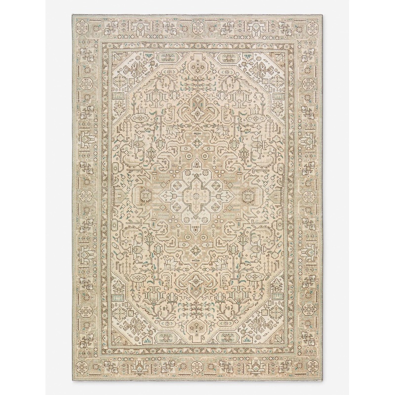 Vintage Turkish Hand-Knotted Wool Rug No. 528, 6′ X 9′