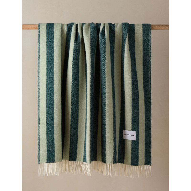Candy Wrap Throw by Maison Deux Green Sage