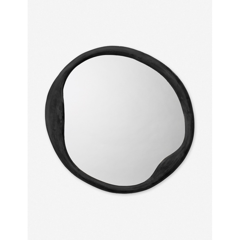 Doreen Round Mirror Black