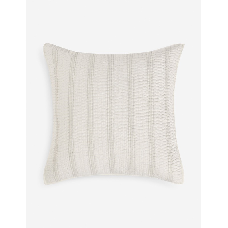 Tiah Linen-Blend Sham Eggshell Euro