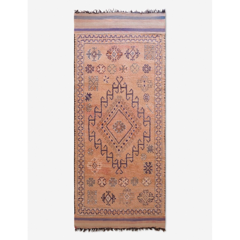 Vintage Moroccan Hand-Knotted Wool Rug No. 48, 5’8 x 12’10