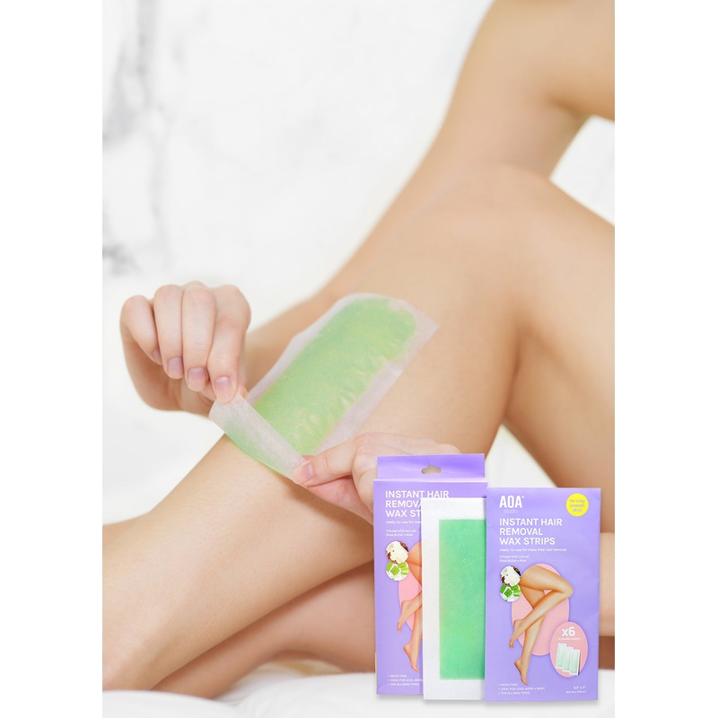 AOA Instant Hair Removal Wax Strips 3 Wax Strips (6 Usages)