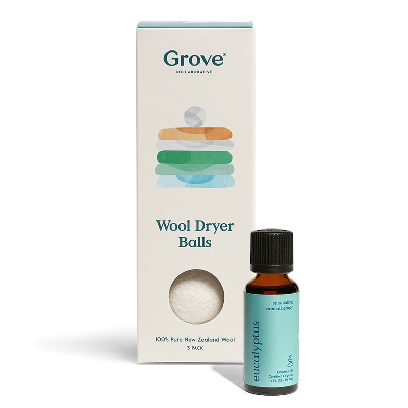 Wool Dryer Balls + Eucalyptus Essential Oil