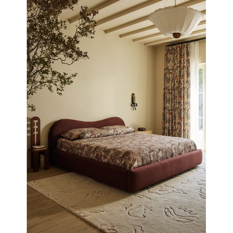 Garden Walk Linen Cotton Sheet Set by Sarah Sherman Samuel Blush Queen