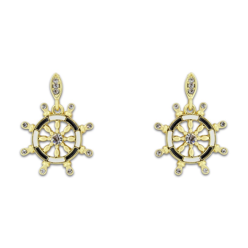 Khloelle Gold Wheel Earrings LC0070802