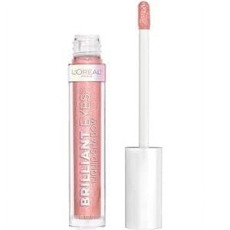 L’Oreal Paris Makeup Brilliant Eyes Shimmer Liquid Eye Shadow, Longwearing Lasting Shimmer, Crease Resistant, Flake-proof, Precision Applicator, Quick Dry, Non-greasy, Crushed Copper, 0.1 fluid_ounces