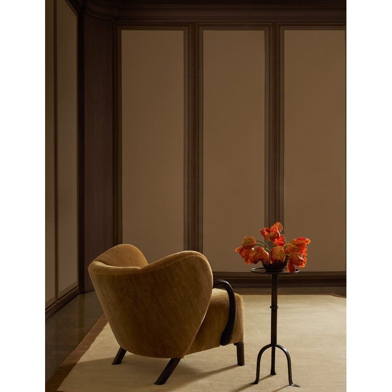 Lansbury Grasscloth Wallpaper Mural by Jake Arnold Maroon