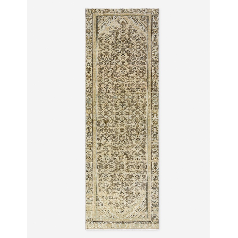 Vintage Turkish Hand-Knotted Wool Runner Rug No. 293, 3′ X 10′