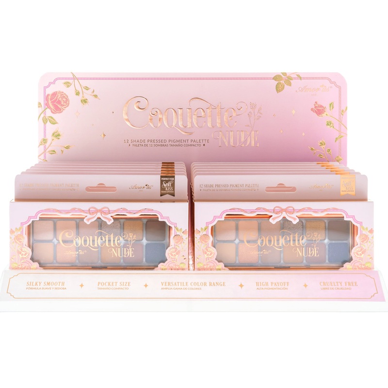 Amor Us Coquette Nude Pressed Pigment Palette – Wholesale Display 12 Units (CO-NCESD)