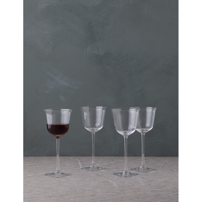 Grace Leadfree-Crystal Glassware by Ann Demeulemeester x Serax Clear Red Wine Glasses -Set of 4