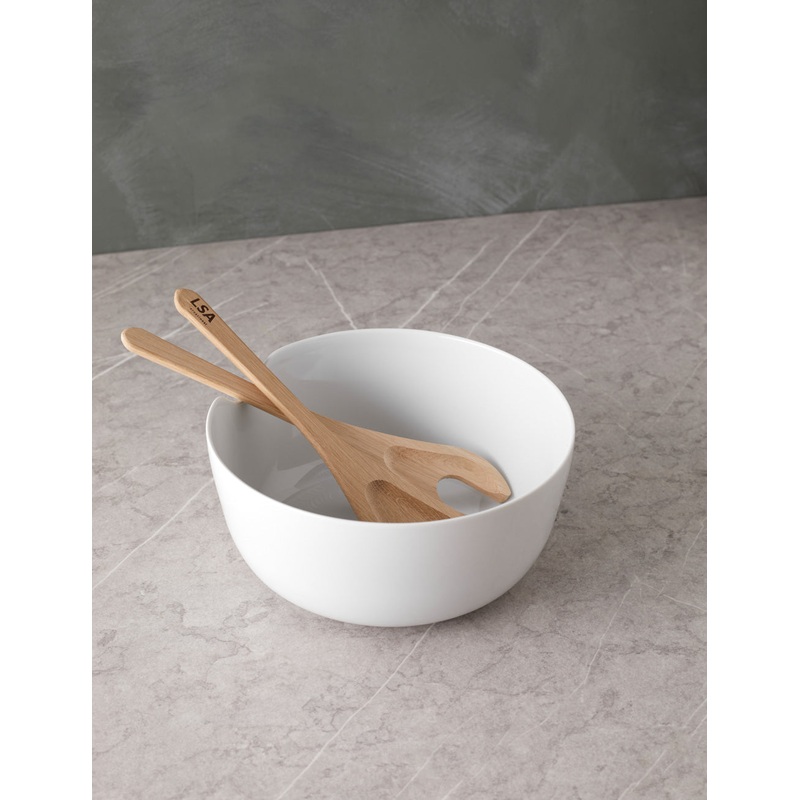 Dine Bowl + Oak Servers by LSA International