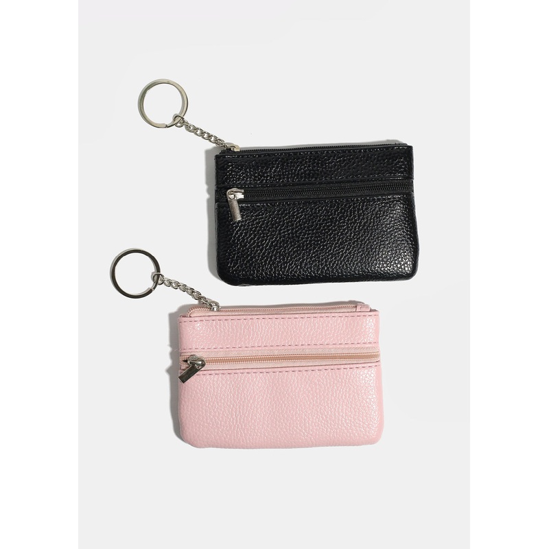 Miss A Vegan Leather Coin Purse Pink