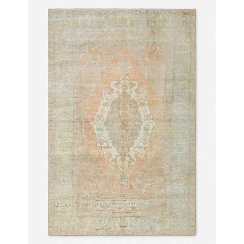Vintage Turkish Hand-Knotted Wool Rug No. 527, 5′ 1″ X 8′ 2″