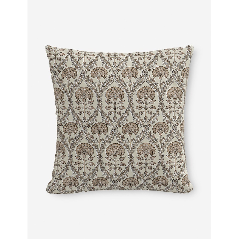 Barrera Indoor / Outdoor Pillow Olive and Tan 18″ x 18″