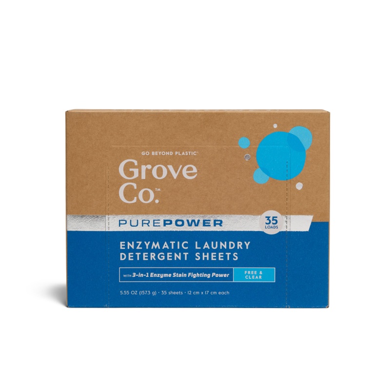 PurePower Enzymatic Laundry Detergent Sheets (Checkout Gift) Free & Clear
