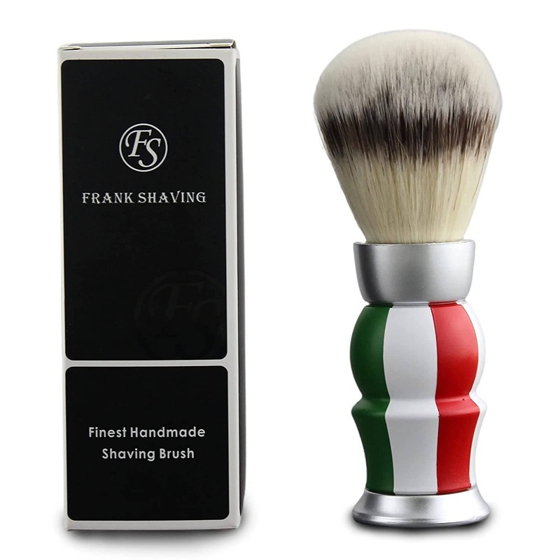 Shaving Brushes for Men, Best Synthetic Italian Flag Shaving Brush for Personal and Professional Shaving Hair Salon Tool Gifts for Boyfriends, Fathers Day