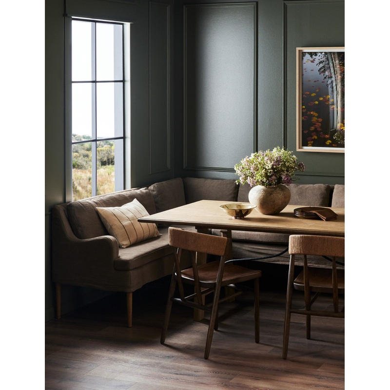 Aurelia Dining Banquette by Amber Lewis x Four Hands Olive 99″W Right-Facing