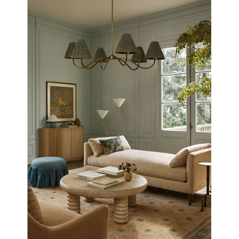 Fabienne Daybed Talc Performance Linen Chocolate and Pewter
