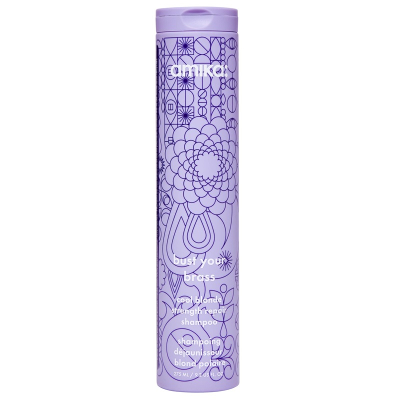 Amika BUST YOUR BRASS Cool Blonde Strength Shampoo 9.2 oz / 275 ml
